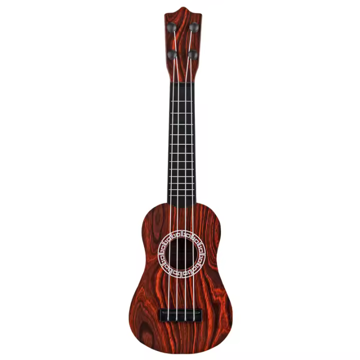 Ukelele De Juguete Guitarra Clásica Instrumento Musical Educativo Para Niños Ajustable Con Cordones Y Palillos 2 Colores - 1