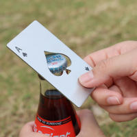 Abrepuertas De Acero Inoxidable Con Espadilla Cartas De Juego Y Botella Abrepuertas Para Cerveza Compacto Y Práctico - details 8