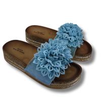 Sunsea Sandalia para mujer Pala con pompón floral con suela antideslizante - details 0