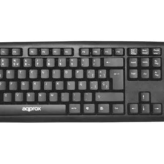 Approx Teclado USB 2.0 Negro APPKBECO - 1