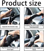 Car Steering Wheel Knob,Adjustable Universal Fit Non-Slip Spinner Booster, Car Accessories Easy Installation No Tools Required(Black) - details 2