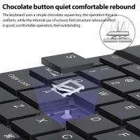 Teclado Bluetooth Mini Para Tableta Y Teléfono CASEPOKE Compatible Con iPad Xiaomi Samsung Huawei Android IOS Windows - details 5