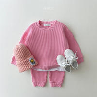 Conjunto De Ropa Para Bebé Niño Corea 2023 Conjunto De Dos Piezas Algodón Waffle Camiseta Sudadera + Pantalones Ajuste True Size - details 2