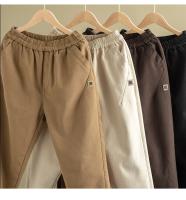 Amax LuluE Pantalones De Peluche De Lujo Para Mujer Invierno 2024 Moda Casual Vintage Gruesos Harajuku Harem Pantalones Talla Media Con Bolsillos Y Cuff - details 13
