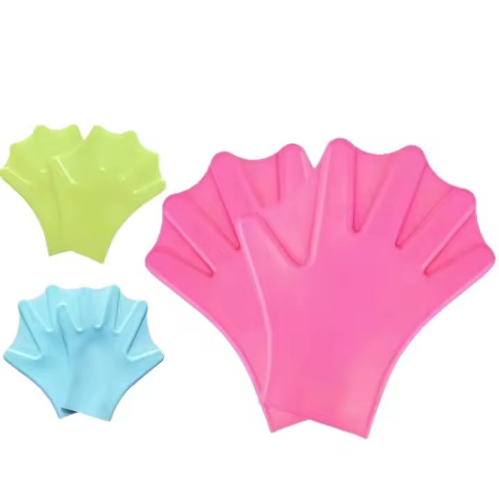 Zenyth Guantes de Nación de silicona para Braza, Media Palma, Palma de Remo, Juvenil, Buceo, Nación Independiente, entrenamiento especial para niños y adultos. Guantes de Goma incoloros para entrenamiento de Natation, para uso en el agua. - 1