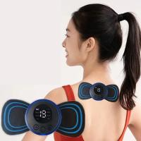 Mini Masajeador Cervical Eléctrico Alivio Del Dolor Muscular Con Pantalla Digital Ajustable Para Espalda Y Cuello - details 1