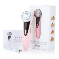 Masajeador Facial 5 En 1 RF Microcorriente Mesoterapia Electroporación LED Rejuvenecimiento De La Piel Eliminador De Arrugas Elevador Belleza Herramienta - details 13