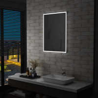 vidaXL Espejo de Pared de Baño con LED Accesorio de Maquillaje Tocador Dimensiones 50 x 60 cm, 60 x 80 cm, 60 x 100 cm - details 1