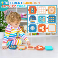 Juguetes Montessori Tablero De Actividades Para Bebés Cubo Sensorial Con Habilidades De Motor Finas Juguete Educativo Para Niños Mayores De 1 Año - details 1
