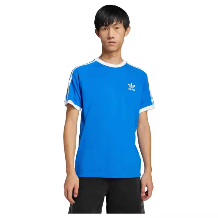 Camiseta de Manga Corta Adidas 3-Stripes para hombre en color azul - 1