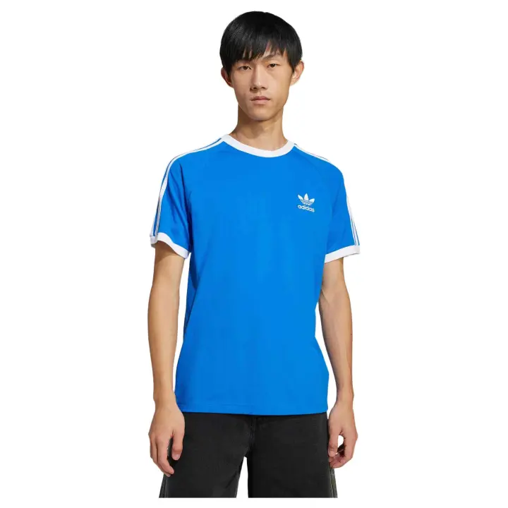Camiseta de Manga Corta Adidas 3-Stripes para hombre en color azul - 1