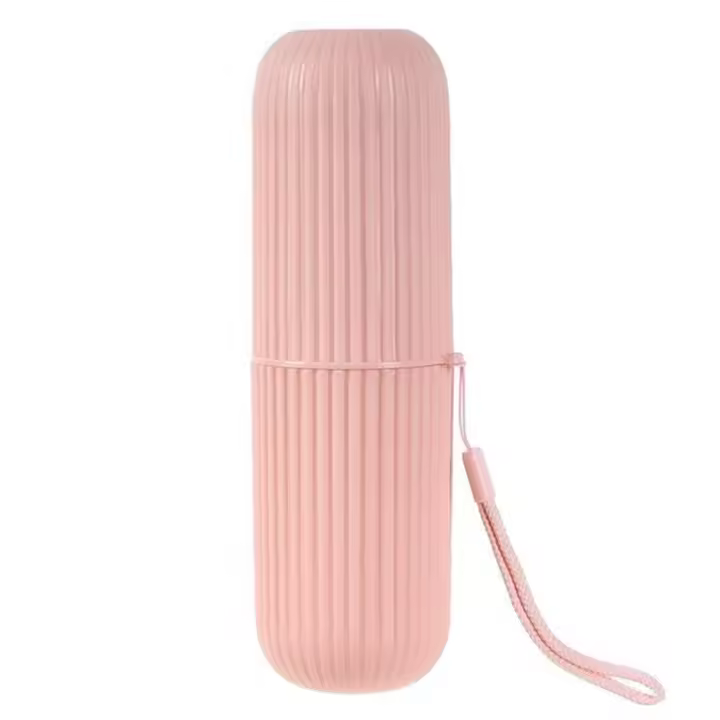 Mr Goodsy® Neceser cepillo dientes y pasta, Estuche de cepillo de dientes portátil, Soporte de cepillo de dientes de viaje rosa - 1