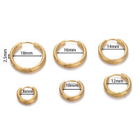 10pcs Aretes Pequeños De Acero Inoxidable Para Punción De Oreja Y Cartílago 8-18mm Mujer Colgante Circular Redondo Para Creación De Joyería DIY - details 1