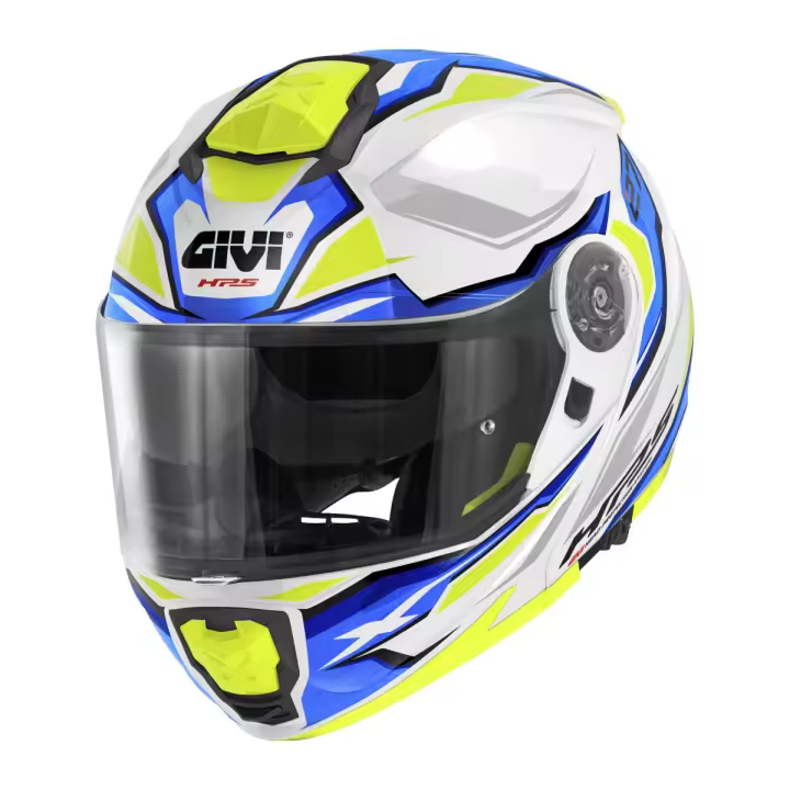 Casco Modular Givi X27 Dimension Blanco Azul Amarillo - 1