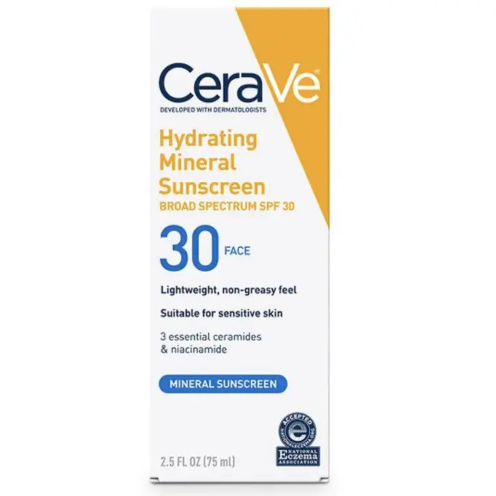 CERAVE - HYDRATING MINERAL SUNSCREEN SPF 30 FACE LOTION 75ML - 1