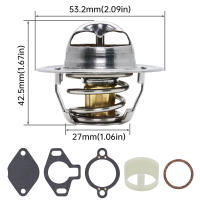 Kit De Termómetro OE 807252Q5 Para MerCruiser Con Ranura 160° 4.3L 5.0L 5.7L 7.4L 8.2L 1987 En Adelante ABS Y Metal - details 4