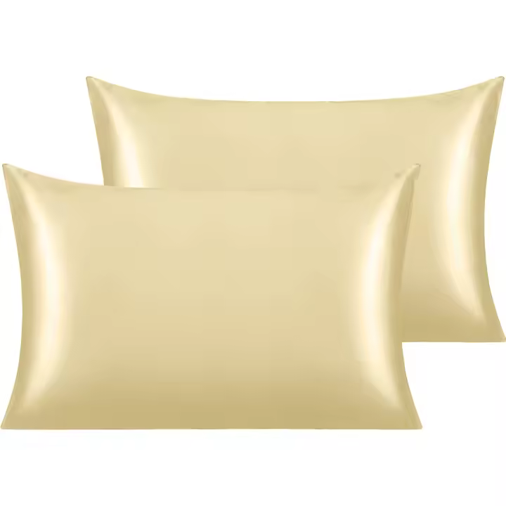 2 Pack Fundas De Almohada De 20"x26"/30" Poliéster Seda Respirable Con Cierre Envolvente Para Cabello Y Piel Regalo Para Mujeres Y Niñas - 1