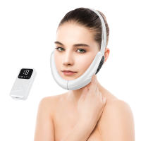 Cinturón Levantador De V Forma Para Rostro Con Masajeador Levantador De Piel Vibration 5 Modos Control Remoto Dispositivo De Cuidado De Piel - details 2