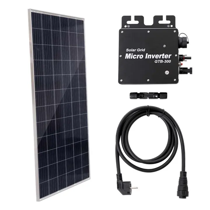 Greenice | Kit Panel Portable AS SOLAR 330W Tier 1 Policristalino / Microinversor / Enchufe a corriente - 1