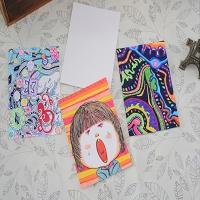 20 Pcs Papel De Decoración DIY Dibujo Y Doodle Calidad Gruesa De Cuero Genuino Postcarte Y Marcapáginas Para Manualidades - details 3