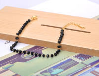Pulsera De Moda Lokaer Con Cristal CZ Negro Para Mujeres Y Niñas Cadena De Acero Inoxidable Bohemia Joyería De Playa B21105 - details 3
