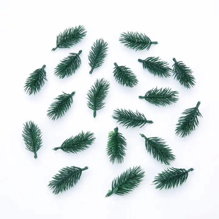 10PCS Ramas De Pino Artificial Hojas Verdes Falsas Para Decoración De Navidad Fiesta Casera Boda Jardín Adorno Planta De Árbol - 1