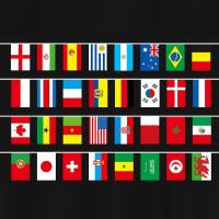 Juego De 32 Banderas De Países Alrededor Del Mundo Para Juegos Deportivos Colgantes En Cadena Bandera Nacional - details 5