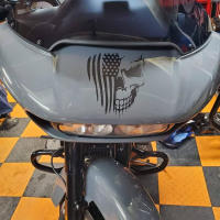 Pegatinas De Vinilo Para Coche Estilo Estadounidense Con Bandera Y Calavera Decoración Para Motocicletas Vans Accesorios De Modificación - details 5