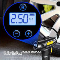 Compresor de aire portátil y inflador, bomba eléctrica inalámbrica de mano con pantalla digital, hasta 150PSI, ideal para coches, motocicletas, bicicletas y balones de deporte, material ABS, tensión de funcionamiento 12V - details 5