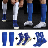 3 Pares De Calcetines Y Protecciones De Rodilla Para Hombres Non Slip Para Fútbol Y Baloncesto Calcetines De Terciopelo De Nylon De Altura Rodilla Protección De Calf Para Deportes Adultos Y Adolescentes - details 0