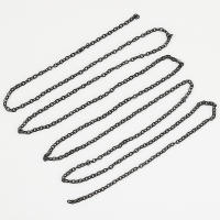 Cadena De Acero Inoxidable Negra 1.5mm O Shaped 2 Metros Para Suministros De Joyería Hacer Joyas DIY Cadena De Collar Cruzada - details 5