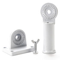 Soporte De Bandera De Aluminio Ajustable a 180 Grados Base De Pórtico Para Bandera Blanco Resistente Al Viento Montado En La Pared - details 0