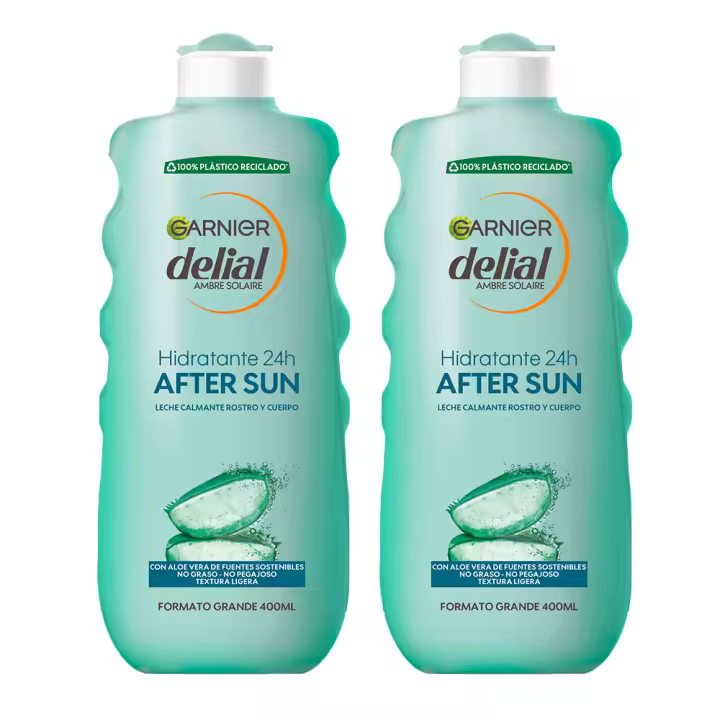 GARNIER | Delial ack de 2 After Sun Leche Calmante Rostro y Cuerpo Con Aloe Vera para Hidratar la Piel después de la Exposición Solar 2x400ML - 1