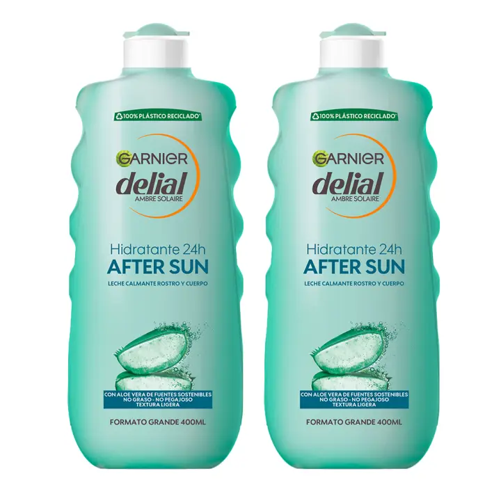 GARNIER | Delial ack de 2 After Sun Leche Calmante Rostro y Cuerpo Con Aloe Vera para Hidratar la Piel después de la Exposición Solar 2x400ML - 1