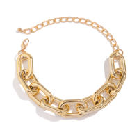 Collar Corto En Cadena Gruesa CCB Para Mujer Joyería De Moda Statement Colgante Redondo Accesorio De Cuello Trendy 2024 - details 3