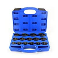 Juego De Llaves De Cabeza De Cuervo Metrิกo 15 Piezas 3/8" 1/2" 8mm a 24mm Llaves Abiertas Para Eliminación De Tornillos De Rescate De Coche - details 0
