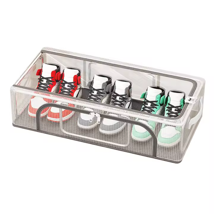 Caja De Plástico Transparente Organizador De Cajones Engrosados Caja De Zapatos Pila Caja De Almacenamiento Para Zapatos - 1
