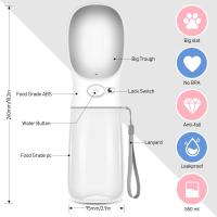 Botella de Agua para Perros 550ml, botella de Agua de viaje portátil con bloqueo de botón para Perro, Gato, mascotas sin BPA - details 1