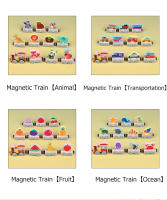 Juguetes De Tren Magnético De Madera Pequeños Para Niños Puzzle De Construcción Magnética Bloques Para Bebés Temática De Transporte Y Animales - details 1