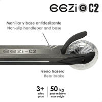 Patinete 2 ruedas negro plegable c/luces personalizables EEZI - details 3