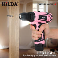 HILDA 12V Taladro Eléctrico De Litio Rosa 3/8 Pulgada Taladro Eléctrico Sin Cable Mini Herramienta De Perforación Para DIY En El Hogar - details 0