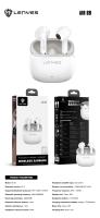 Lenyes AIR 69 Auriculares Inalámbricos TWS Bluetooth 5.4 con Micrófono HD, Cancelación de Ruido, Estuche de Carga 300mAh, Sonido Estéreo, Llamadas Nítidas y Diseño Ergonómico – Blanco/Negro - details 4