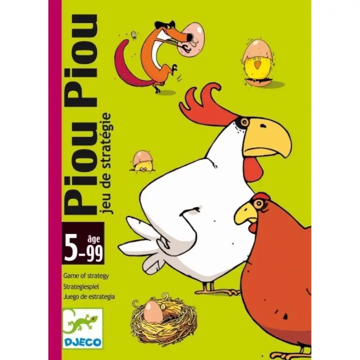MARCA DJECO JUEGO DE CARTAS PIOU PIOU. JUEGO DIVERTIDO DE ESTRATEGIA PARA TODA LA FAMILIA - 1