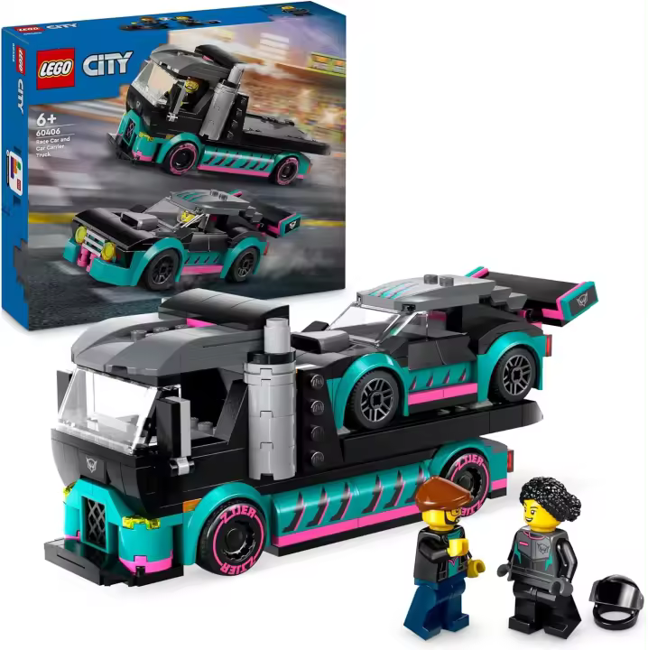 Lego City 60406 Coche de carreras y camión de transportes - 1