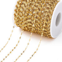 Cadena De Labios De Acero Inoxidable 2mm Color Oro Sin Fades 2 Metros Para Hacer Joyas DIY Accesorios Para Collares Y Pulseras - details 0