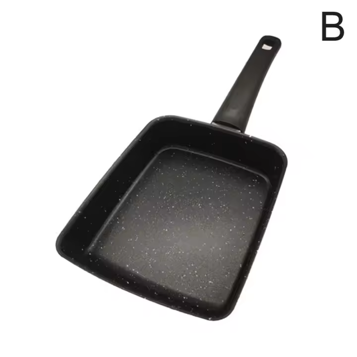 Sartén Cuadrada Antiadherente Para Huevo Y Rollitos De Huevos Mini Cocinita Plancha Para Desayuno Sartén De Freír Con Fundamento Plano - 1