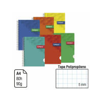 BLOC ESPIRAL CAMPUS ORIGINAL TAMAÑO A4 TAPA POLIPROPILENO PLASTICO FUERTE 80 HOJAS. 90 G CUADERNO DE ANILLAS CUADRÍCULA 5 MM/ 4 MM/  3 MM/ DOBLE RAYA 3,5 MM/DOBLE RAYA 2,5 MM/HORIZONTAL/LISO PACK DE 6 UNIDADES GRAN CALIDAD PARA DURAR TODO EL CURSO - details 8