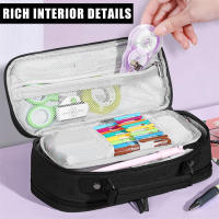 Estuche De Lienzo Para Lápices Con 5 Compartimentos Gran Capacidad Para Niñas Y Niños Estuche Aesthetic De Estación Para Escuela - details 4
