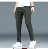 Pantalones Casuales Para Hombre Verano 2024 Estilo Coreano Elásticos Rectos Ajustados Cómodos Trajes Negocios Verde Militar - details 14
