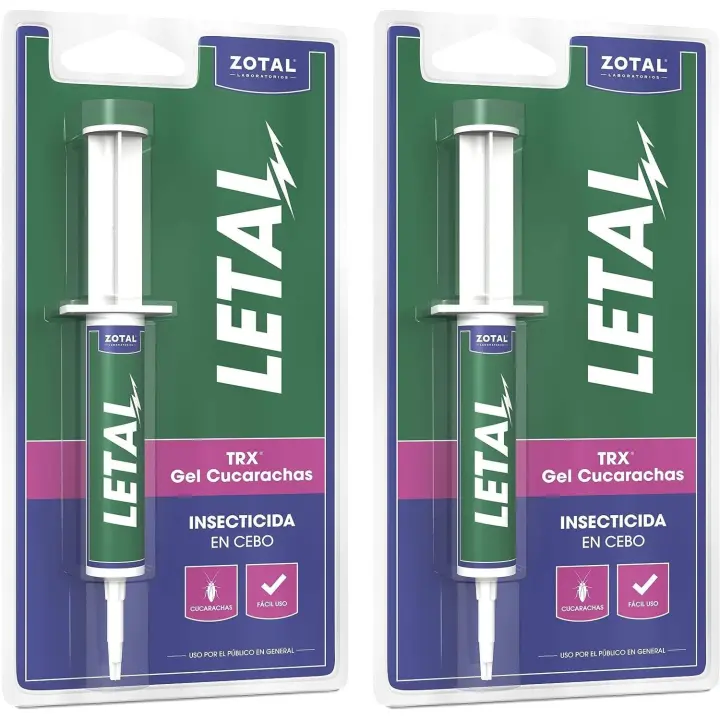 Zotal Laboratorios Pack de 2 Insecticida LETAL TRX ZOTAL en Cebo Contra Cucarachas - 20 Gr - 1